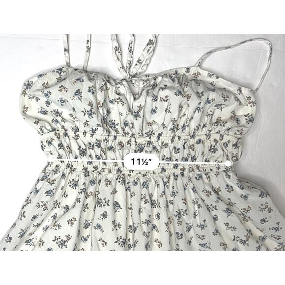 Lulu's JD4911L1 Darling Mindset White  Prairie Dress Floral Sleeveless MEDIUM - Picture 7 of 13